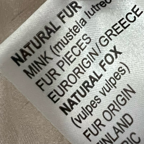 Stunning Mink and Fox Jacket! Ivory and brown tones..size M - Picture 3 of 3